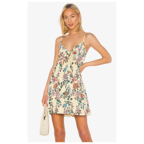 Jack by BB Dakota / Revolve Last Summer Floral Dress Yellow - Size 0 2 4 or 6 - Picture 1 of 4